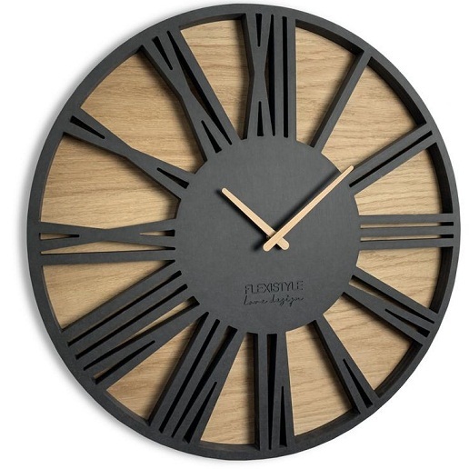 Home Decoration Wall Clock - Metal (Iron) 24x24 Inches, Eco-friendly Handmade Design In Black Or Custom Colors