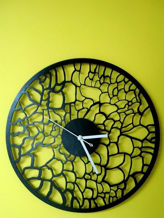 Home Decoration Wall Clock - Metal 20 Inch Round, Gold And Black Luxury Design | Handmade Modern Arts Theme, Coated Finishing, Digital Functionality