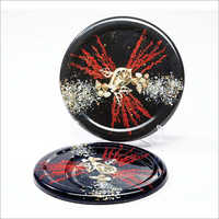 मल्टीकलर राउंड सीशेल सर्विंग प्लेट