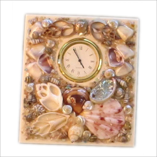 Seashell Table Clock - Color: Multicolor
