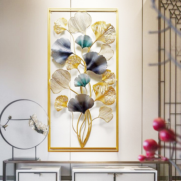 Metal Wall Art - 1066.8cm Height X 127cm Width, Gold And Silver Customizable | Modern Arts Design, Eco-friendly & Easy To Clean