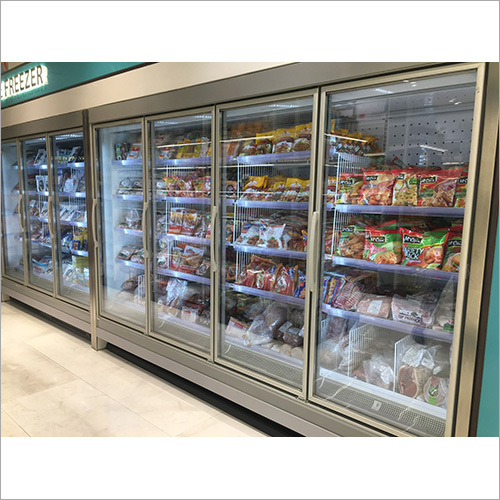 Transparent 6 Door Display Freezer