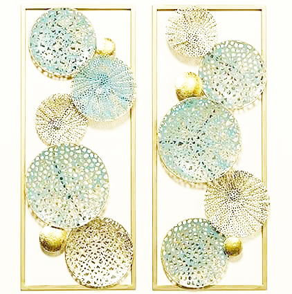 Iron Handmade Wall Art - 1066.8x254x381 mm, Multi Color Customization | Eco-Friendly Metal Decoration with Plated Finish