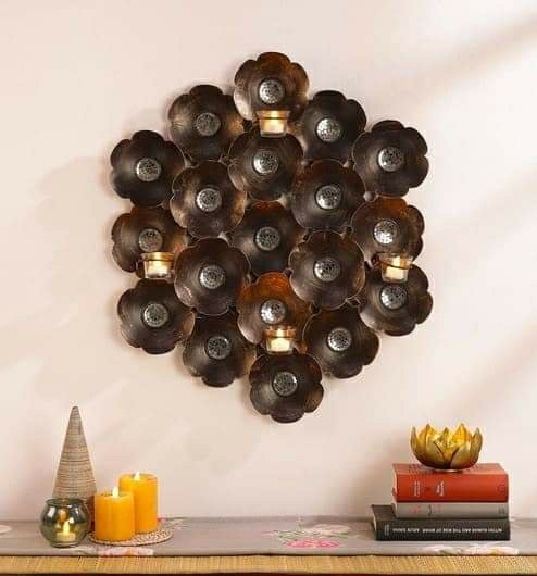 Iron Handmade Wall Art - 1066.8x254x381 Mm, Multi Color Customization | Eco-friendly Metal Decoration With Plated Finish