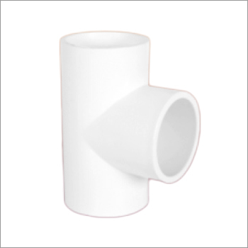 UPVC Reducing Tee - 3/4 x 1/2 Inch, White PVC, 40 Pieces per Bag