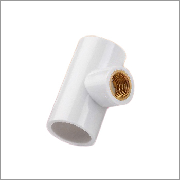 व्हाइट यूपीवीसी ब्रास टी