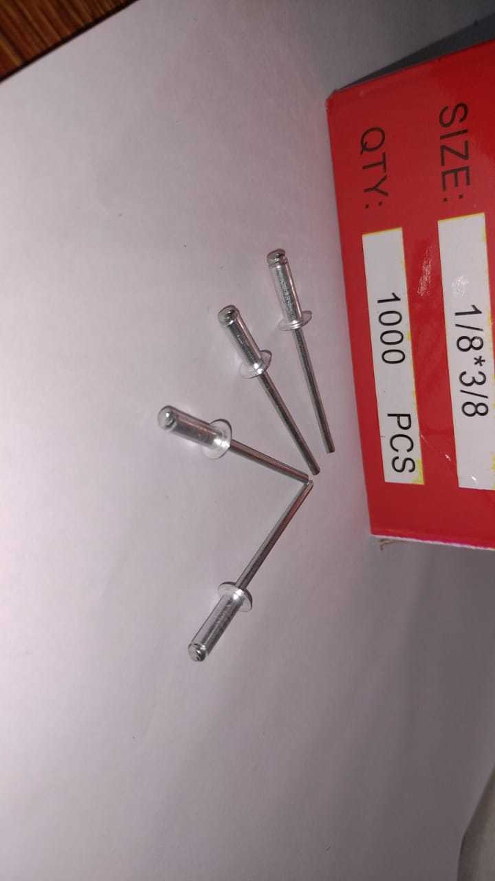 Blind Rivets - Aluminum & Steel, 1/8 To 3/16 Inches Sizes, Corrosion Resistant, Light Weight, Easy To Fix With Dome Head Design