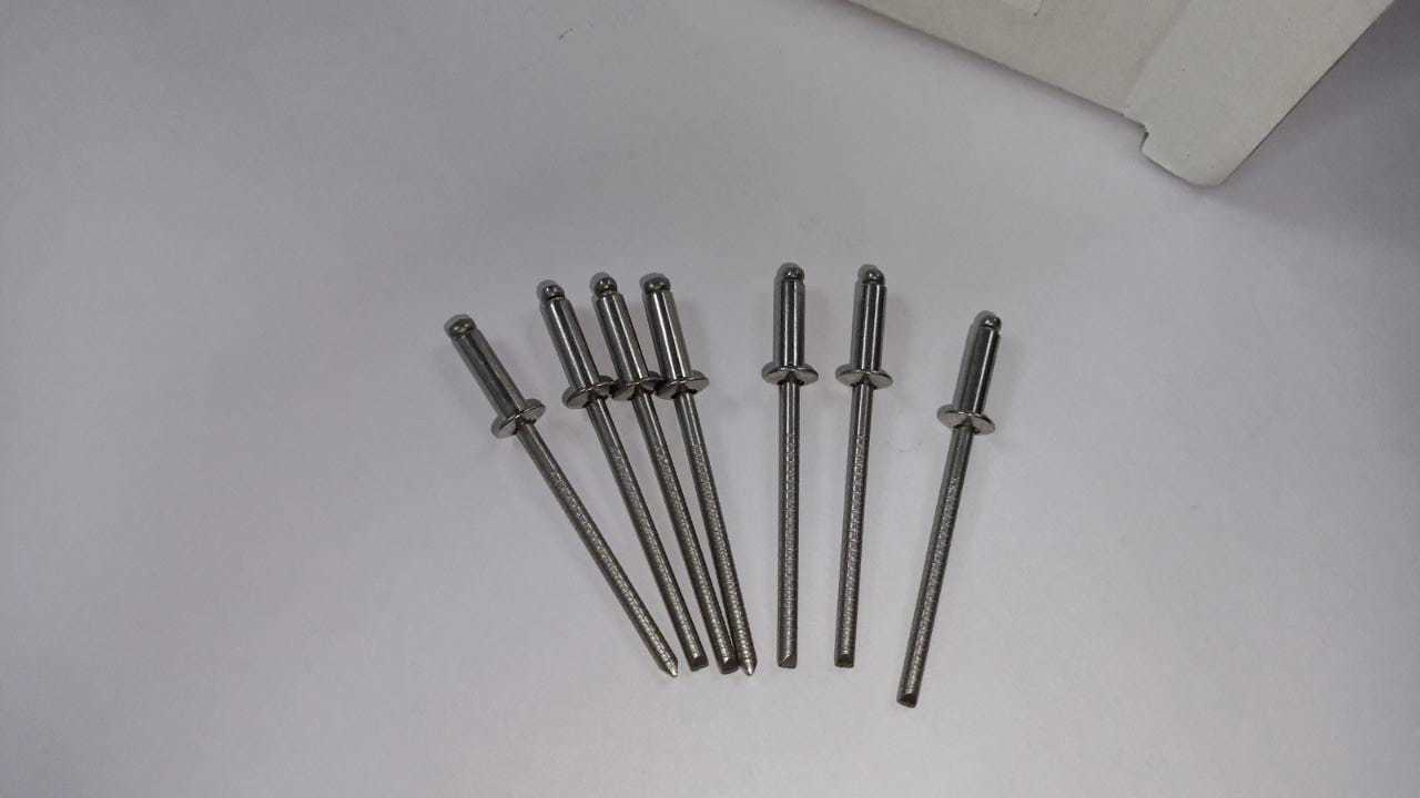 Blind Rivets - Aluminum & Steel, 1/8 To 3/16 Inches Sizes, Corrosion Resistant, Light Weight, Easy To Fix With Dome Head Design