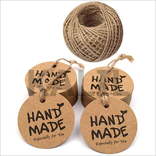 Jute Hang String Tag - Durable Jute Material, Custom Sizes & Shapes, Assorted Colors For Versatile Uses - Ideal For Labels, Gift Wraps & More