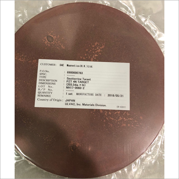 Pzt Sputtering Target