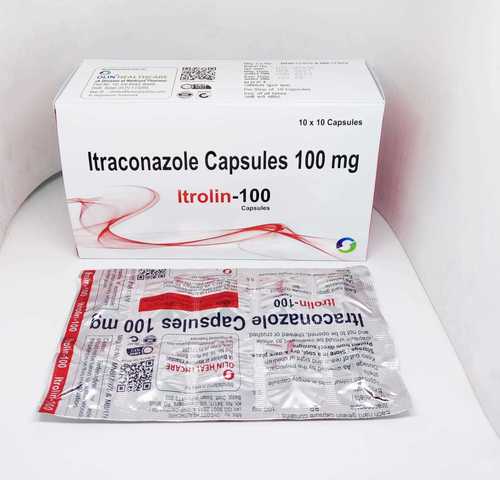 ITROLIN-100 Capsules - 100mg Itraconazole, 10000 Units | General Medicine for Adults, Teenagers, Aged Persons, and Women - Store Below 25 Degrees