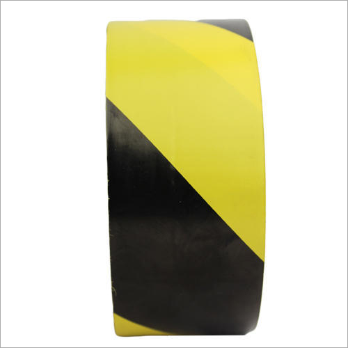 Pvc Floor Marking Tape - Polyester Material, 24 Months Shelf Life, Black And Yellow Color | Single-sided Adhesive, Solvent And Water Resistant