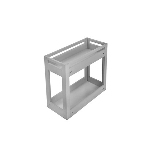 Silver 2 Shelf Pullout Aluminum Kitchen Basket