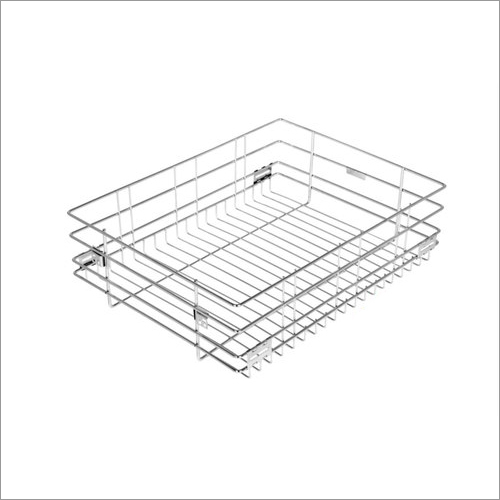 Metal 6 X 20 X 17 Inch Silver Wire Kitchen Basket