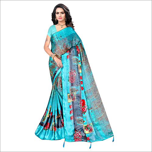 Multicolor Indian Digital Print Sarees