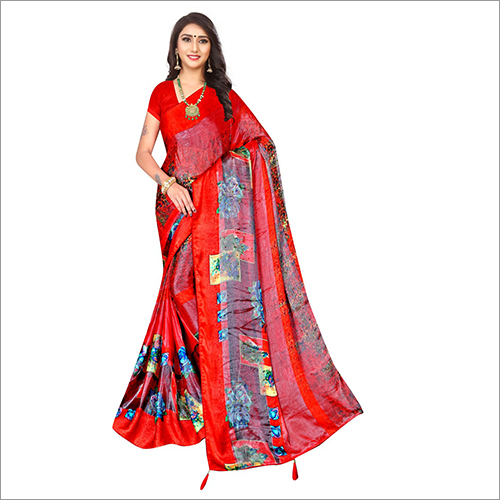 Multicolor Traditional Digital Print Sarees