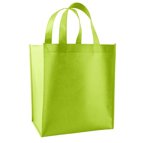 Non Woven With Loop Handle - Light Green, Variable Size | Reusable, Eco-Friendly, Washable, Lightweight, Durable, Strong Handles