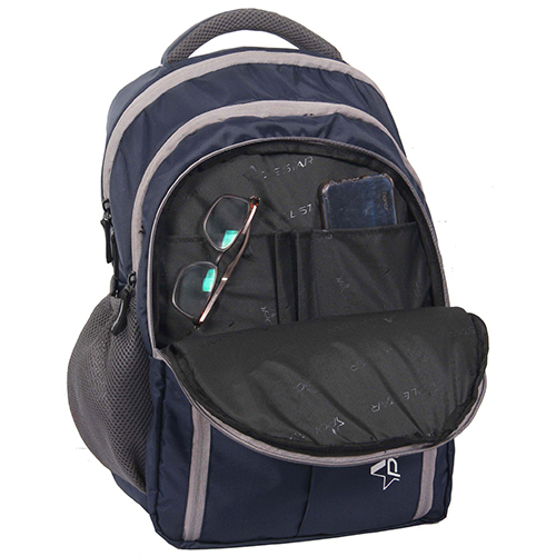 Black Enzo 35 L College/ School/ Office/ Casual/ Travel Backpack With 15.6" Laptop Compartment And Rain Cover, Made With Polyester
