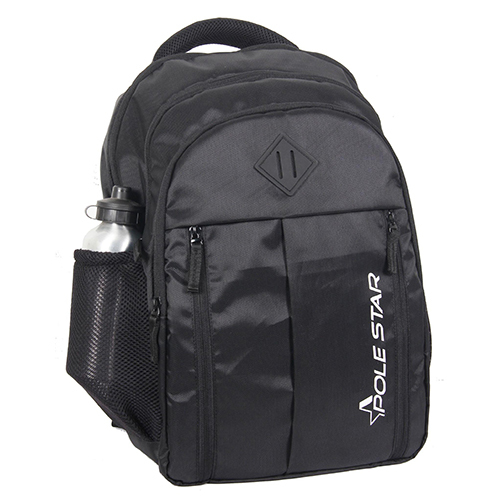 Black Enzo 35 L College/ School/ Office/ Casual/ Travel Backpack With 15.6" Laptop Compartment And Rain Cover, Made With Polyester