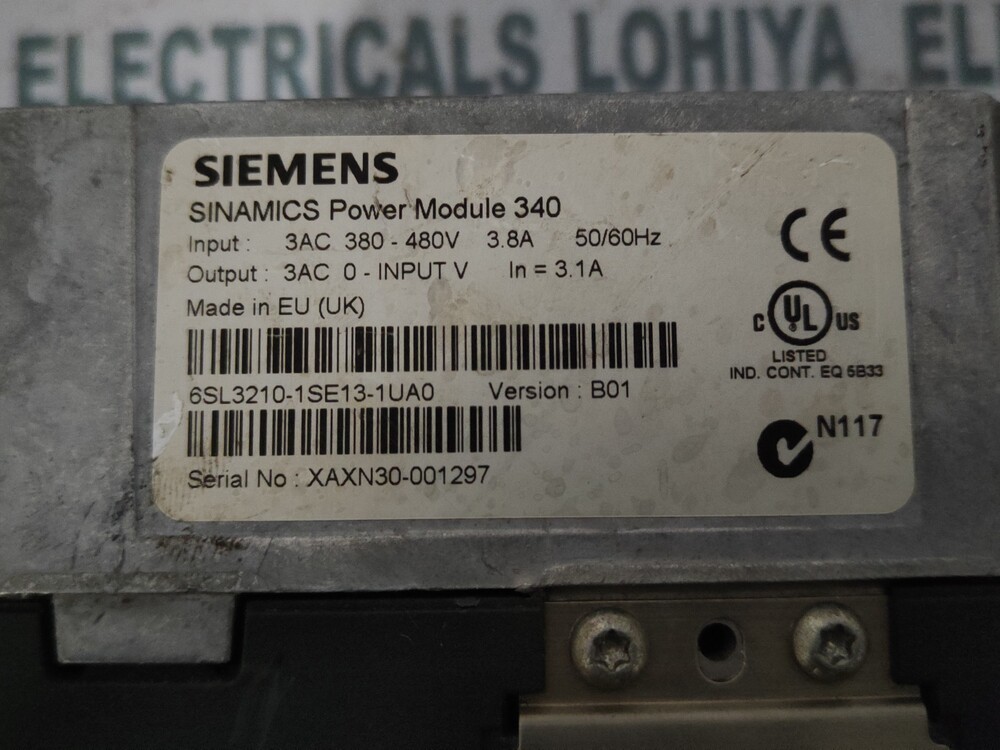 Siemens Power Module 6sl3210-1se13-1ua0