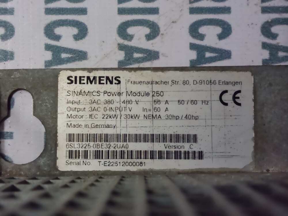 Siemens Power Module 6sl3225-0be32-2ua0