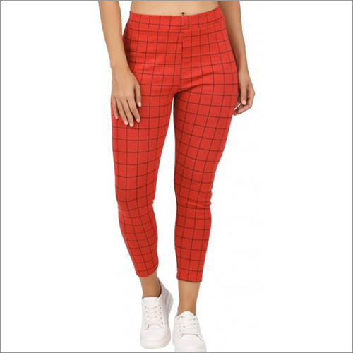 Ladies Checkered Jeggings - Cotton Blend, All Season, Black Color | Casual Dress Type, Versatile Style Addition For Any Outfit