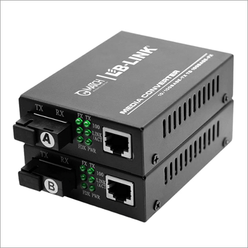 Black Gigabit Media Converter 10/100/1000