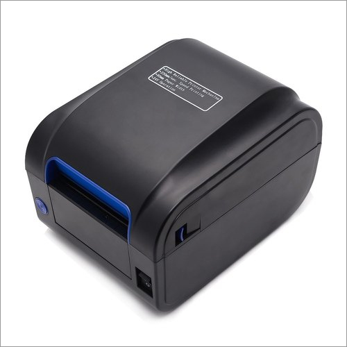 Direct Thermal Label Printer - Plastic Material, 190x140x112mm Dimensions, Matte Black Color, 203dpi Resolution, 150mm/s Speed | Semi-Automatic Printing, USB Connectivity, One Year Warranty