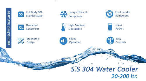 100 Ltr Water Cooler - Capacity: 1440 Liter/day