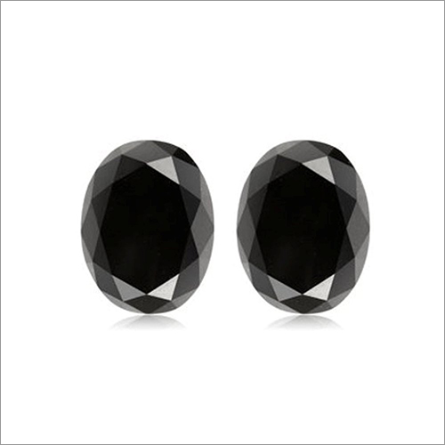 Oval Cut Natural Black Loose Diamonds 1 Ct Aaa Quality Very Good