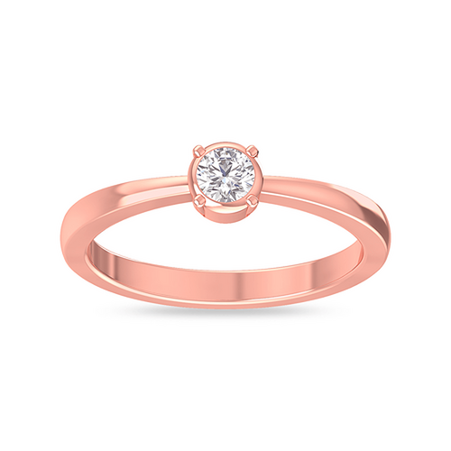 लैब ग्रोन डायमंड 14K रोज़ गोल्ड 0.50 सीटी डेंसिटी में सॉलिटेयर डायमंड एंगेजमेंट रिंग: N/A