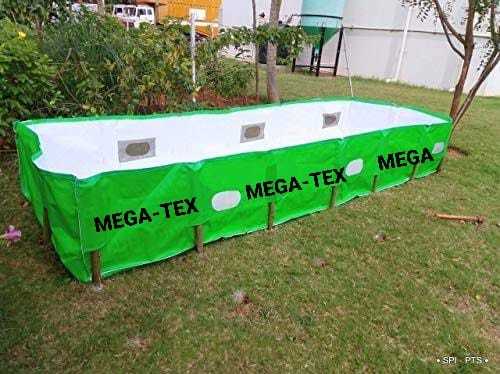 Megatex 250 Gsm Hdpe Organic Vermi Compost Maker Bed, 12ft X 4ft X 2ft (Green)