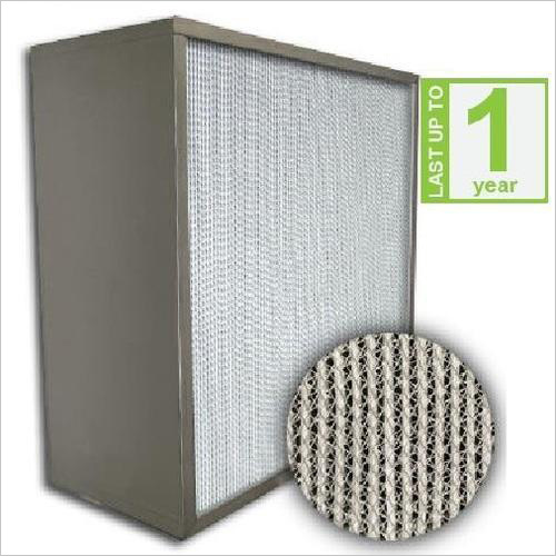 Deep Pleat HEPA Filters - Ultra-Thin Glass Fibre, Customizable Dimensions | 99.97% Efficiency @ 0.3um, Powder Coated Metal Frame, Uniform Pleat Spacing