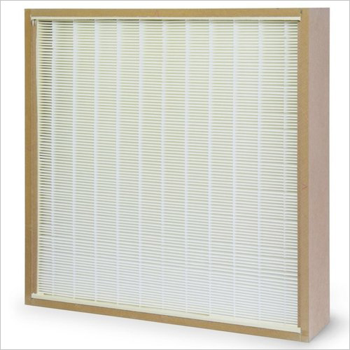 Minipleat HEPA Filter - 12" x 12" x 2" | HEPA Media, 99.97% Efficiency @ 0.3 Micron, Aluminum Frame, 1000 CFM Airflow for HVAC Systems