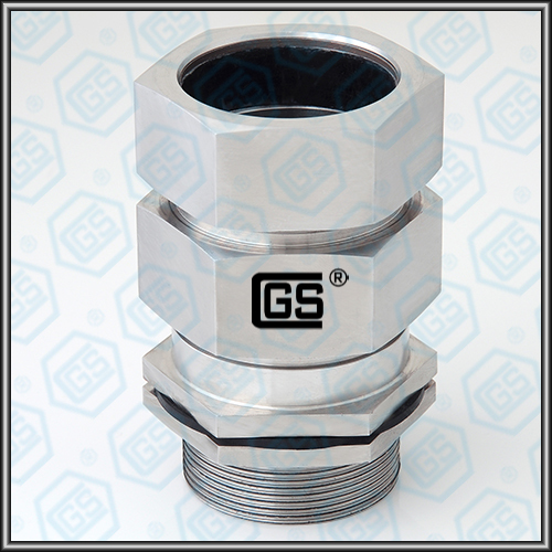 Flame Proof IIC Cable Gland - Brass and Steel, Silver Color | Suitable for Industrial Applications and Durable Performance