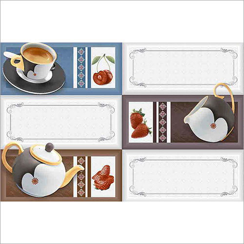 Ceramic Printed Kitchen Tiles - 300 x 450 mm | Super Glossy Finish, Durable & Elegant Design