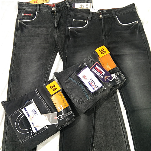 Mens Stretchable Black Jeans