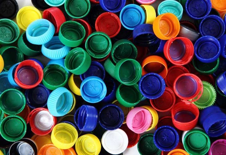 Red Plastic Round Cap