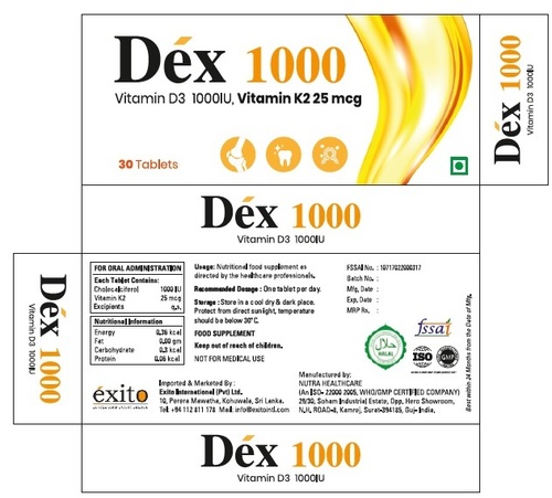 Vitamin D3 Tablets Health Supplements