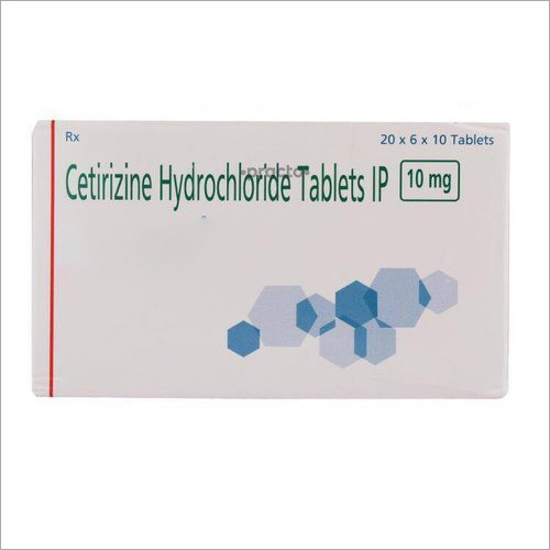 Cetirizine Hydrochloride Tablets - 10mg, 20x6x10 Pack | Allergy Relief For Hay Fever, Skin Rashes, And Reactions To Bites, Quality-assured By Cipla