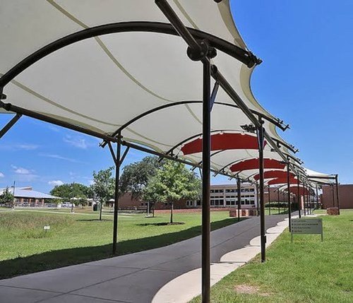 Tensile Walkway Covering Structure - Pvc Material, Customized Dimensions, Very Strong Frame, Free Standing Design, Fireproof And Waterproof