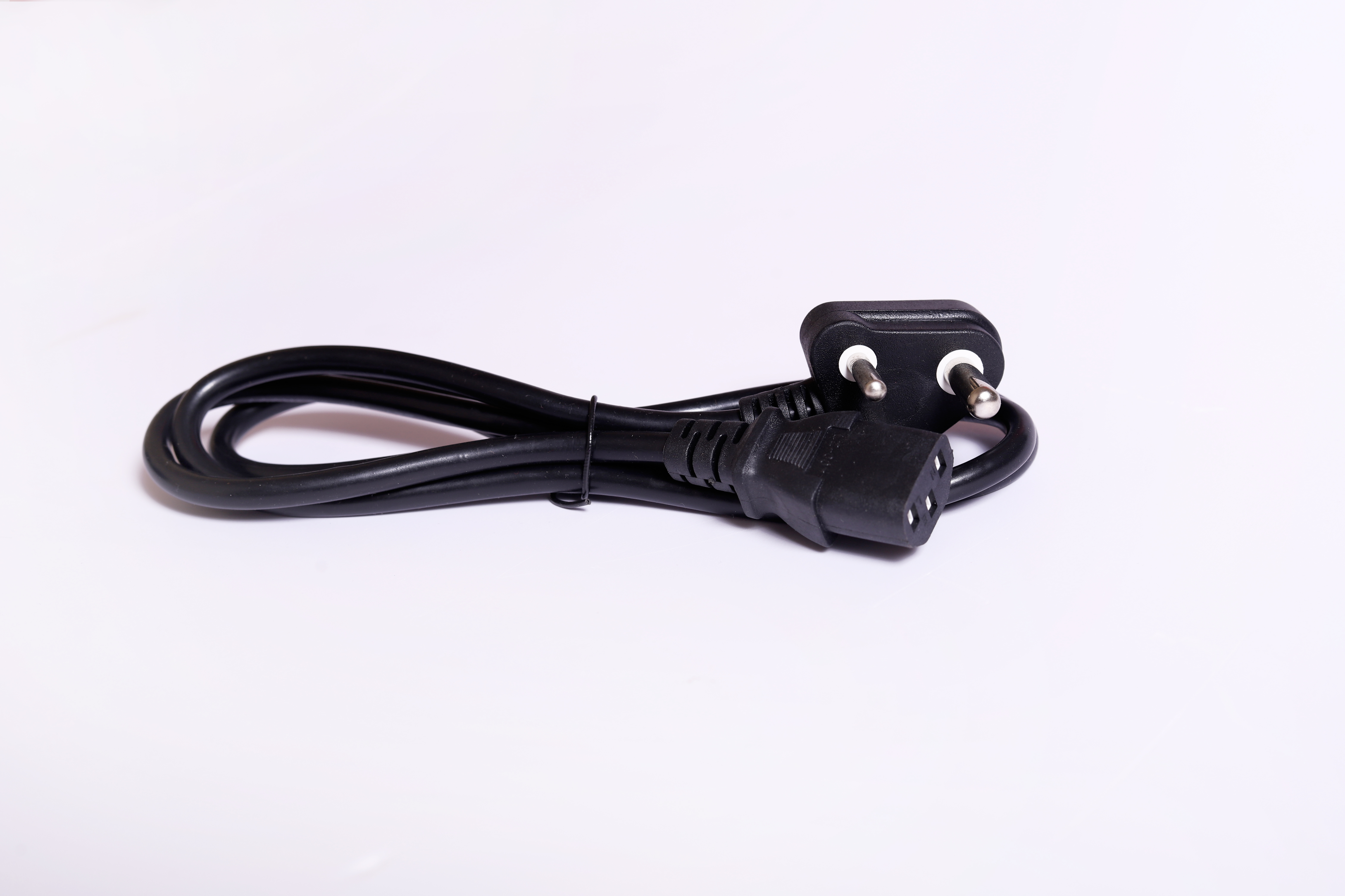 Power Cable - Pvc, 1.8m, Black | C7 Connector, 10a Current, 18 Awg Gauge, Reliable Power Transfer, Durable Build, Easy Installation