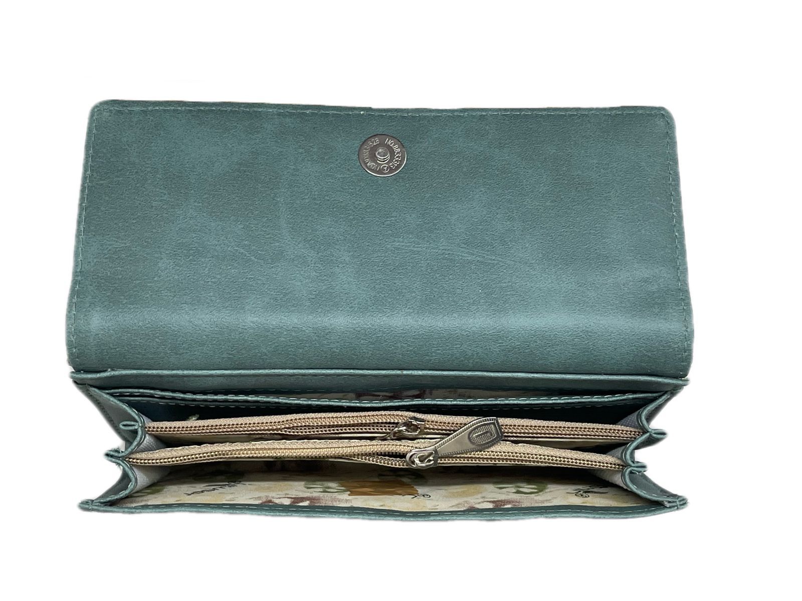 Ledies Wallet - Leather, 19x10x3 Cm, Burgundy | Durable Material, Multiple Compartments, Metal Clasp Closure, Stylish Design, Compact Size