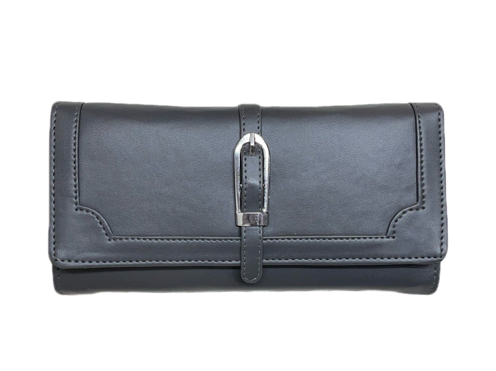 Ledies Wallet - Leather, 19x10x3 Cm, Burgundy | Durable Material, Multiple Compartments, Metal Clasp Closure, Stylish Design, Compact Size