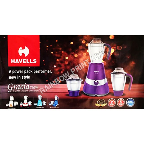 Havells Synthetic Poster - L.D. Foam Material, Rectangular Shape, Custom Size | Glossy Finish, Vibrant Hanging Pattern for Advertising
