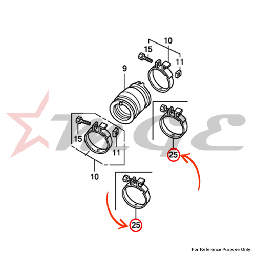 फोटो बैंड के अनुसार, होंडा Cbf125 के लिए इंसुलेटर - संदर्भ भाग संख्या - #16217 -Ksp-910