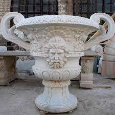 White Marble Flower Pot