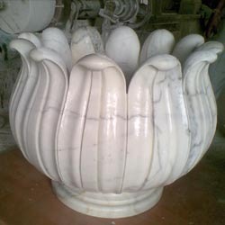 White Marble Flower Pot