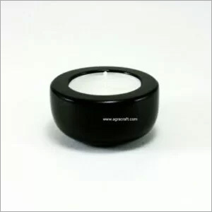 दिवाली के लिए मॉडल ब्लैक सोपस्टोन डेकोरेटिव कैंडल होल्डर