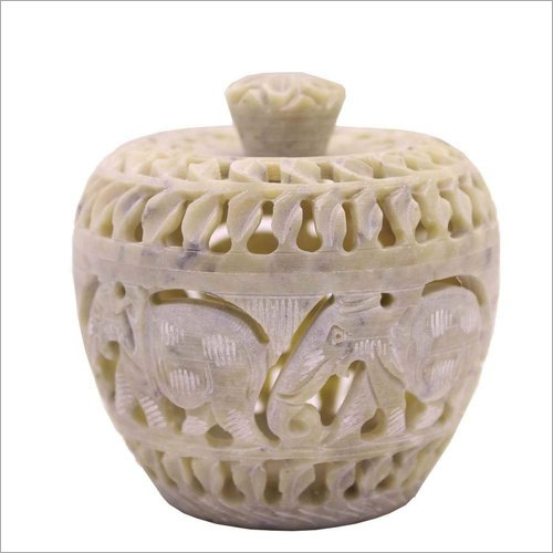 मल्टी सोपस्टोन एप्पल टी लाइट कैंडल होल्डर